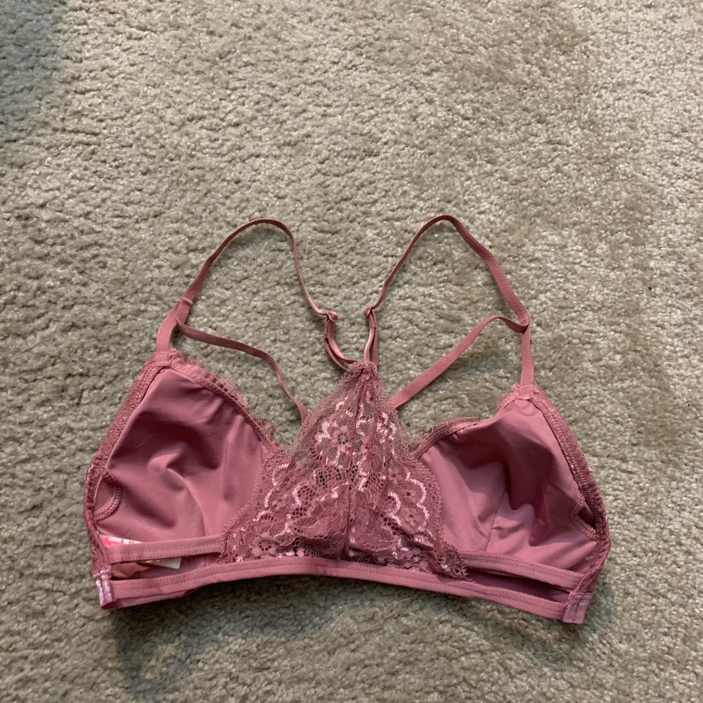Rose colored lace bralette - Picture 3 of 4